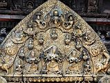 11 Kathmandu Valley Sankhu Vajrayogini Temple Gilded Torana Close Up 